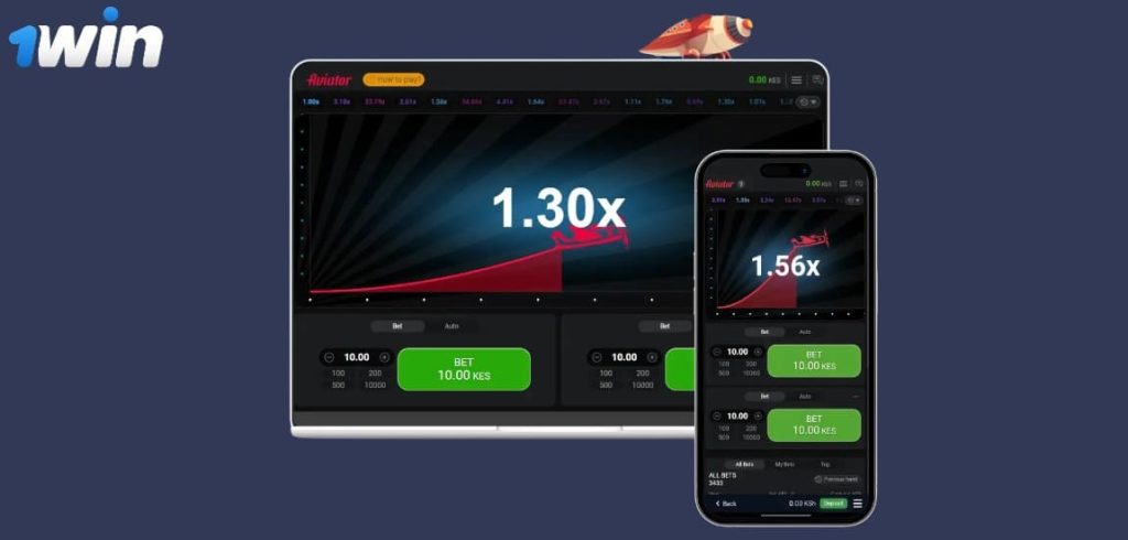 Caractéristiques et interface du jeu Aviator sur 1Win Casino