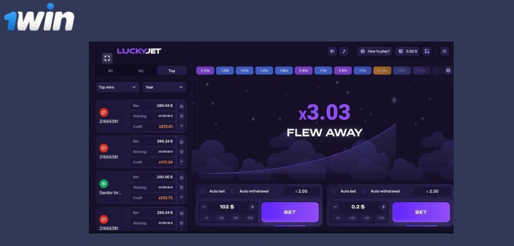 Règles du jeu Lucky Jet 1win